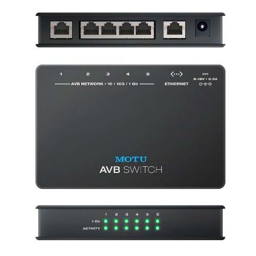 MOTU AVB Switch / 5-포트 1-기가비트 AVB 이더넷 스위치 / 정품