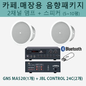 JBL 카페음향 세트 (Control 24C + GNS 2채널 앰프) / 블루투스 앰프